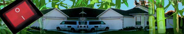 Mirrored home with car, bamboo graphic, on/off hardware switch