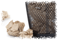 trash can, packing paper - link to packaging slide